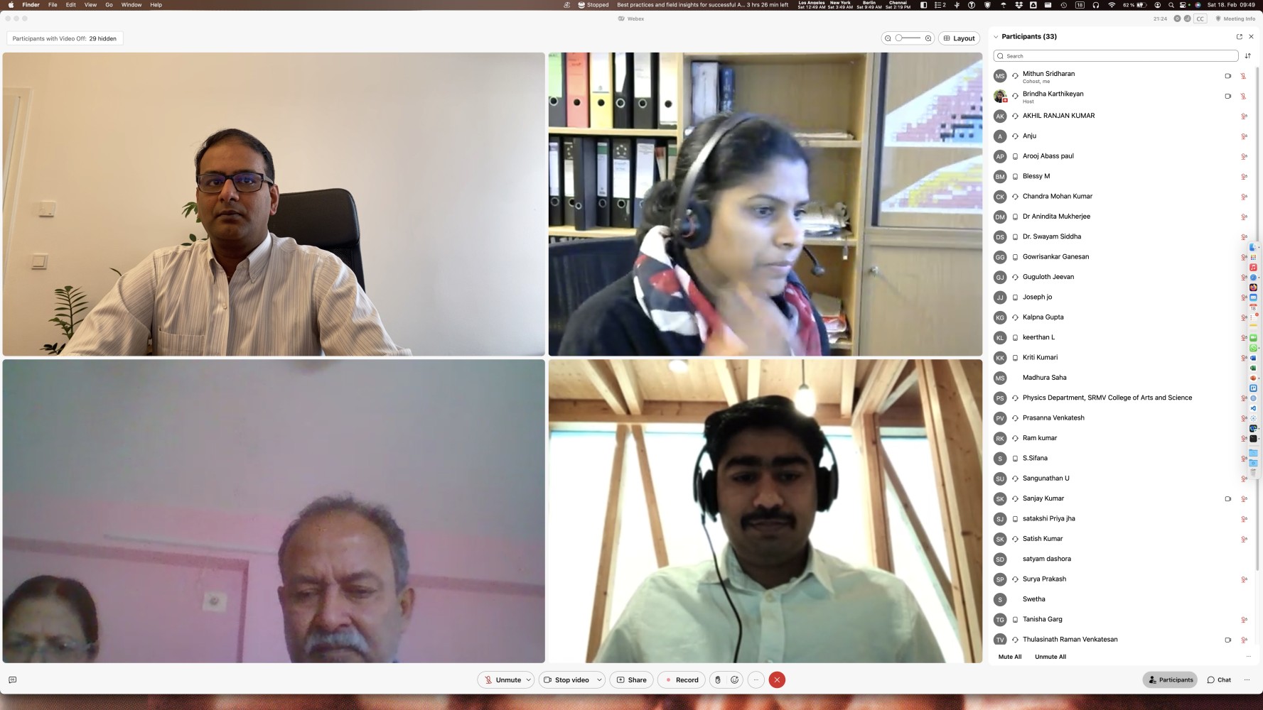 Mithun Sridharan - images from events